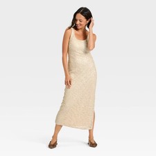 Women Sequin Slip Maxi Dress - A New Day