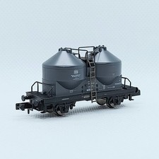 Spur N scale Arnold 0242-3 DB Staubsilowagen dunkelgrau Ucs Kds neuwertig OVP