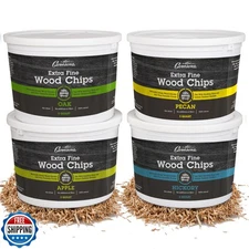 Camerons Natural Extra Fine BBQ Wood Chips, 4 Pack - Apple, Pecan