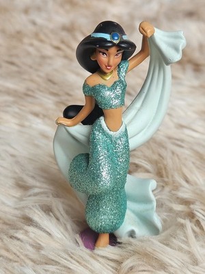 Disney Store Jasmine  Cake Topper Very Detailed Glitter Firgure From Aladdin 4''