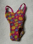 Vintage Barbie Doll Pink Floral Bathing Suit Swimsuit 68085 Sun & Sea Fashions