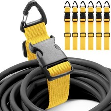 6 Pack 17 Inch Adjustable Extension Cord Holder Organizer with Triangle Clips...