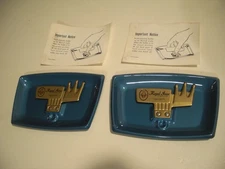 LOT 2 NEW 1960s/1970s Royal Inns of America Metal Blue/Gold Ashtrays w/Instruc