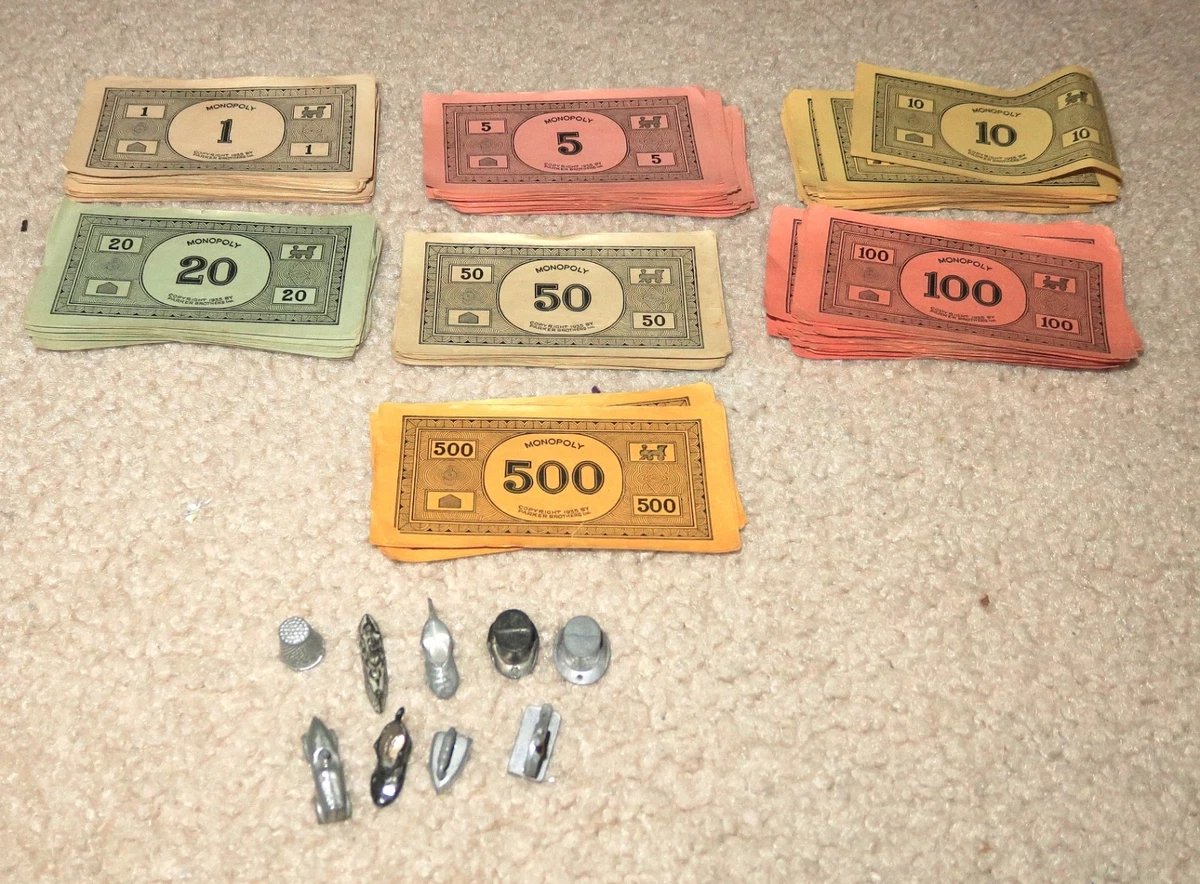 4 players Monopoly 8-11 Years Vintage Manufacture Board