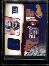 2002 Fleer Authentix #JA-RD Ron Dayne Jersey Authentix Ripped