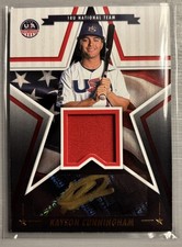 2025 Panini Stars & Stripes Kayson Cunningham Gold Ink Black GU Jersey RC Auto
