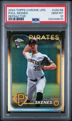 2024 Topps Chrome Update Paul Skenes RC Refractor Pirates #USC88 Gem Mint PSA 10