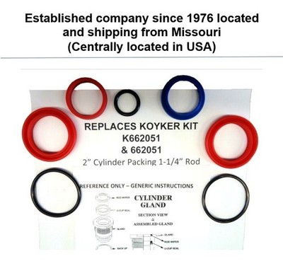 # 662051 Koyker 2'' bore 1-1/4'' Rod Replacement Cylinder Seal Kit -& # K662051
