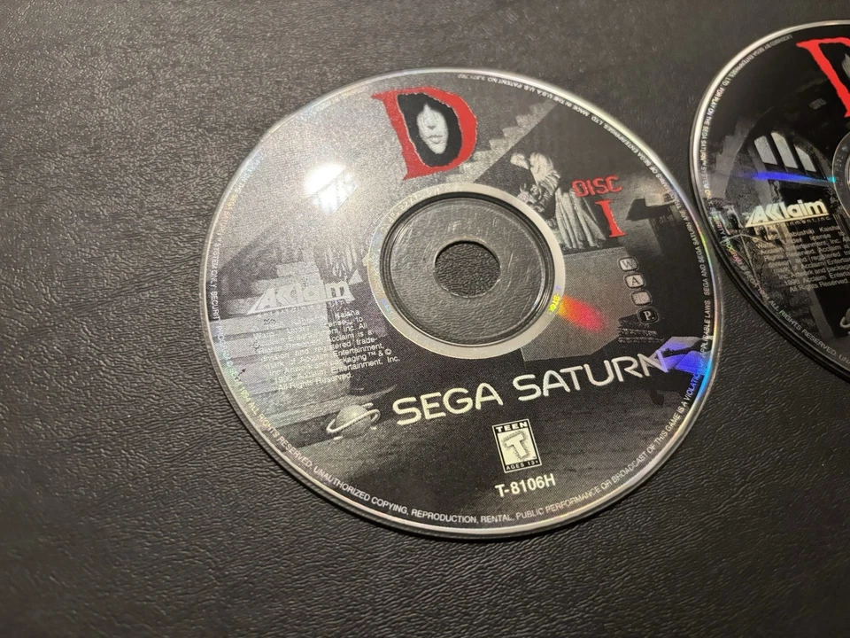 D (Sega Saturn, 1996) 1 & 2 Disc Horror Game Discs Only Tested Working Authentic - Image 2 of 4