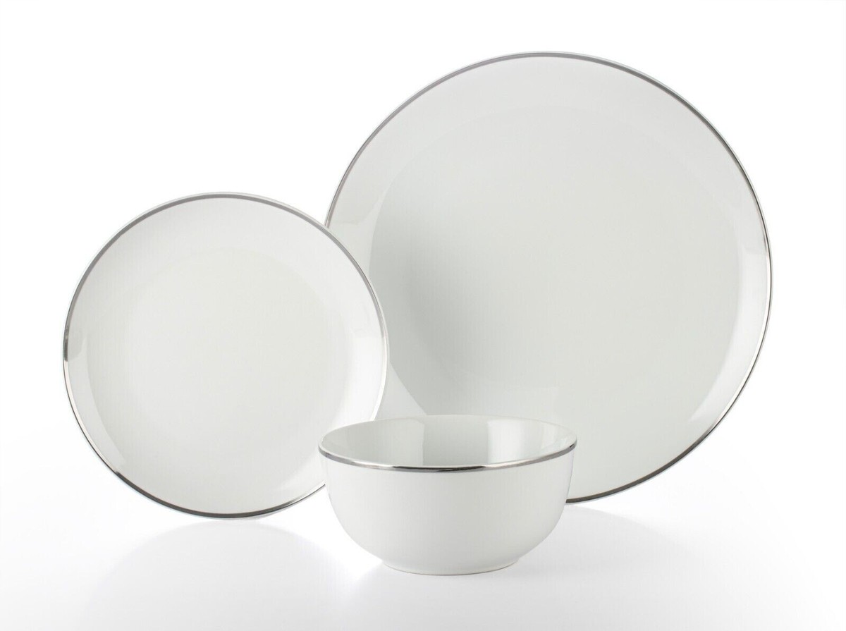 Maxwell Platinum Rim Dinner Set 30 Piece Platinum Rim Dinner Set