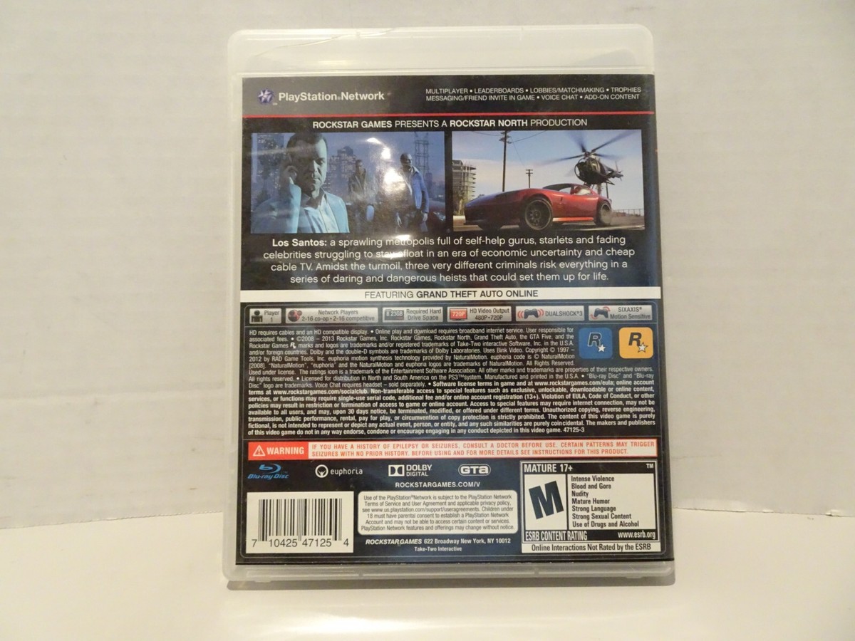 PS3 Grand Theft Auto V | GTA V | Sony PlayStation 3 | eBay