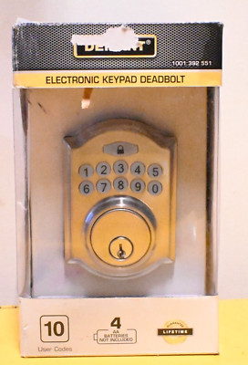 DEFIANT Castle Electronic Keypad Deadbolt Satin Nickel 1001 392 551 NEW