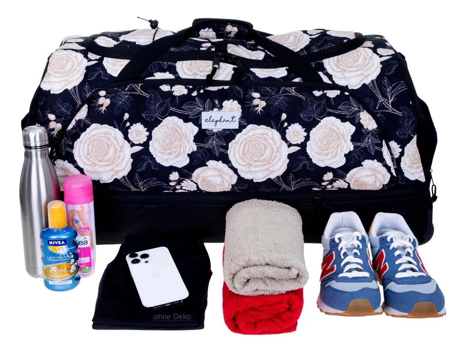 Reisetasche Trolley Damen Mädchen Elephant Cruiser groß 13025 Flower Schwarz +g - Bild 3 von 4
