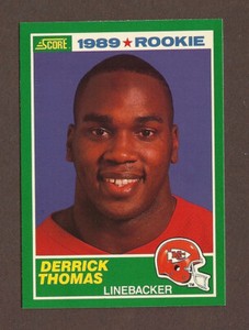 1989 Score Football Derrick Thomas RC #258 NFL HOF Linebacker Kansas City Chiefs
