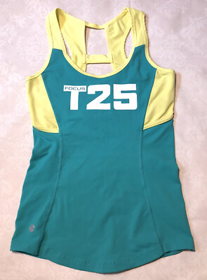 Shaun T T25 FOCUS Workout Tank Top from Beachbody Size Small Green Bra Lining