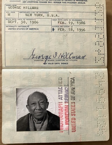 George Ira Hillman - Pasaporte de celebridades - Imagen 2 de 6