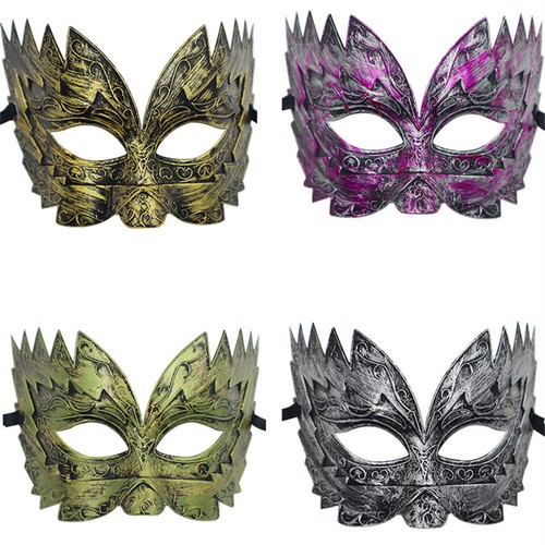 Masquerade Vintage Mask Men Performance Horror Funny Party Half Face Mask - Picture 9 of 16
