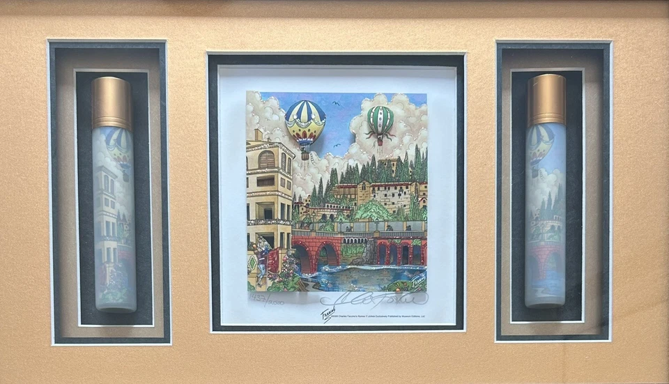 Charles Fazzino 3D Art Ромео И Джульетта Подписанные LE Музейные Издания Сигары в Рамке - Изображение 3 из 4