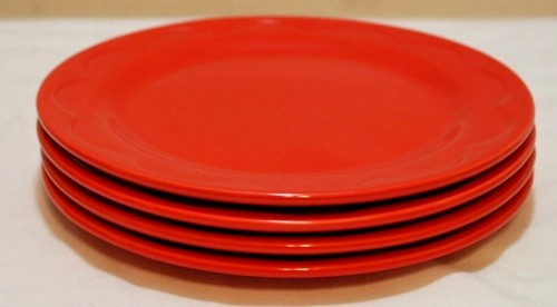 Lenox Kate Spade All In Good Taste Red Salad Accent 8.75" Plates Set of Four New - Picture 2 of 3