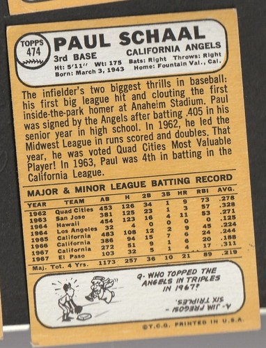 1968 Topps Baseball Cards Scegli una carta a scelta 295-660 EX X-MT 1/25 Set Break - Foto 317 di 490