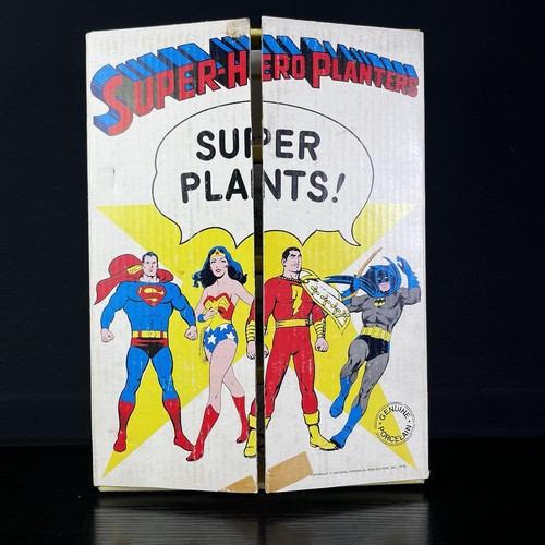 VINTAGE 1976 DC SUPER HERO PLANTERS 12- SUPER MAN, WONDER WOMAN, BATMAN, SHAZAM - Picture 4 of 15