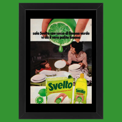 70er Jahre * Original Werbung ''Schnell, grüner Zitronensaft'' Rahmen