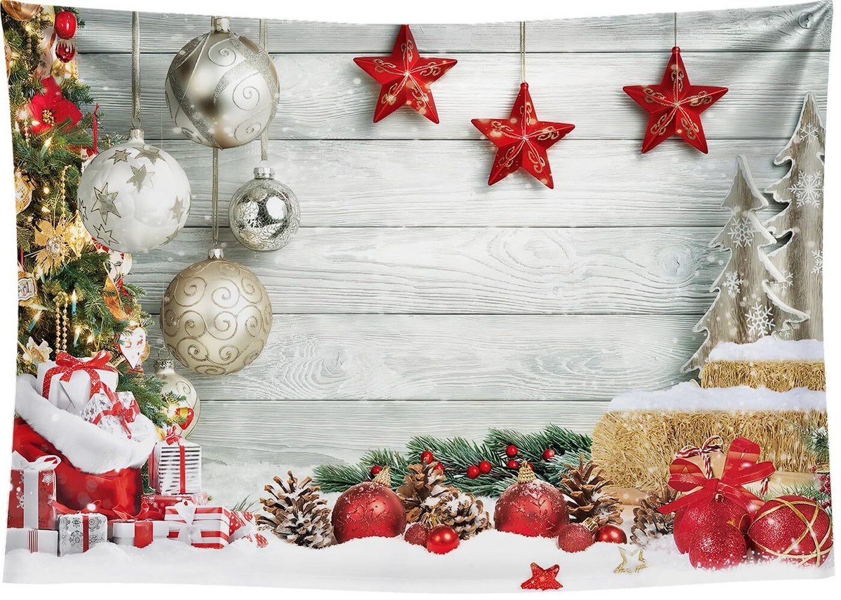 Fotografie-Hintergrund 9x1,83 M Mit Weihnachtsmotiv – Nahtloser Poly-Stoff, Bedruckt, Für Studio, Party Oder Zuhause