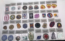 Lot Of 36 New Vintage Patches Police Sew On Military Rare Embroidered US Sports