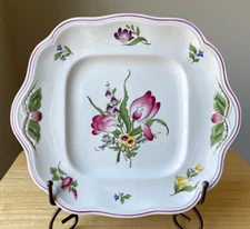 SPODE MARLBOROUGH SPRAYS 11 3/8" Square Handled Cake Plate - England - EUC