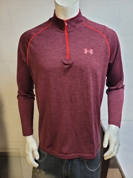 Under Armor quarter zip red pullover lightweight … - image 1