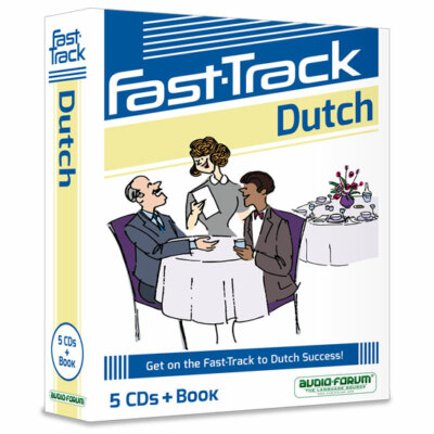 Fast-Track Dutch (5 CDs/Book) by Audio Forum - *NEW in BOX*