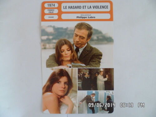 CARTE FICHE CINEMA 1974 LE HASARD ET LA VIOLENCE Yves Montand Katharine Ross - Foto 1 di 1