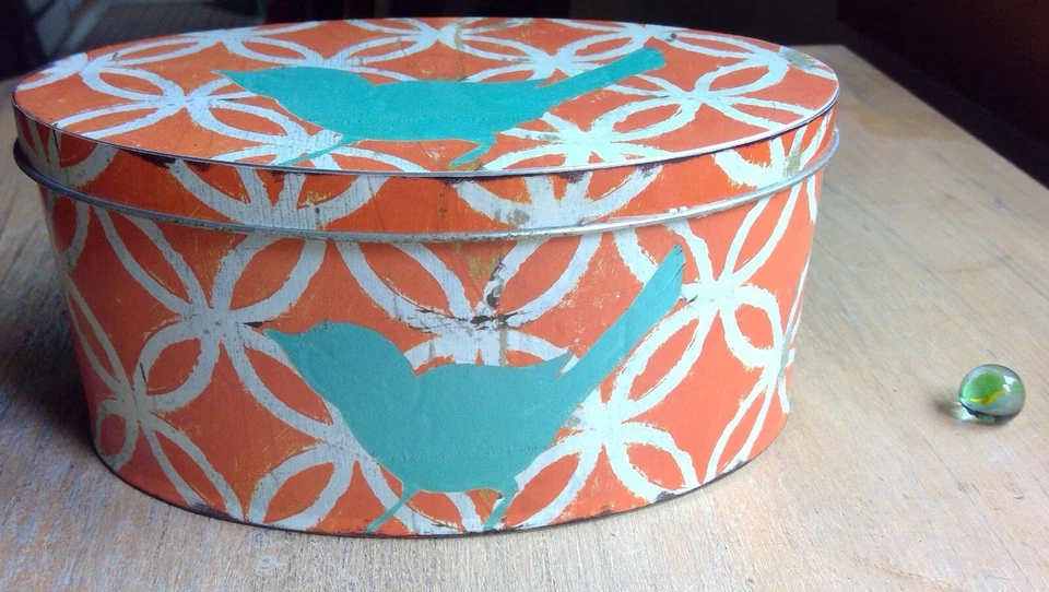 Creativo Cooperativo Almacenamiento Decorativo Lata Naranja Retro Look Bluebird Little e Studio Foto 2 de 4