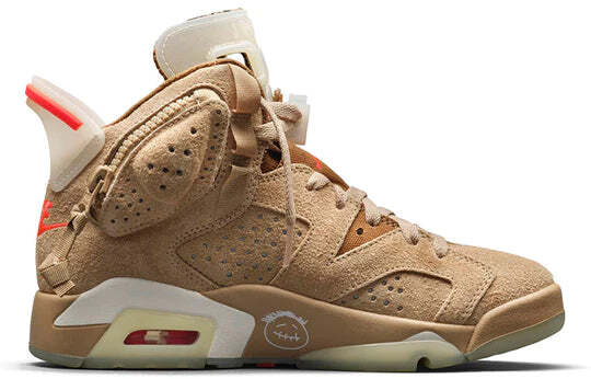 靴 AIR JORDAN 6 RETRO SP DH0690 200 Jordan 6 Retro Travis Scott British Khaki Men's - DH0690-200