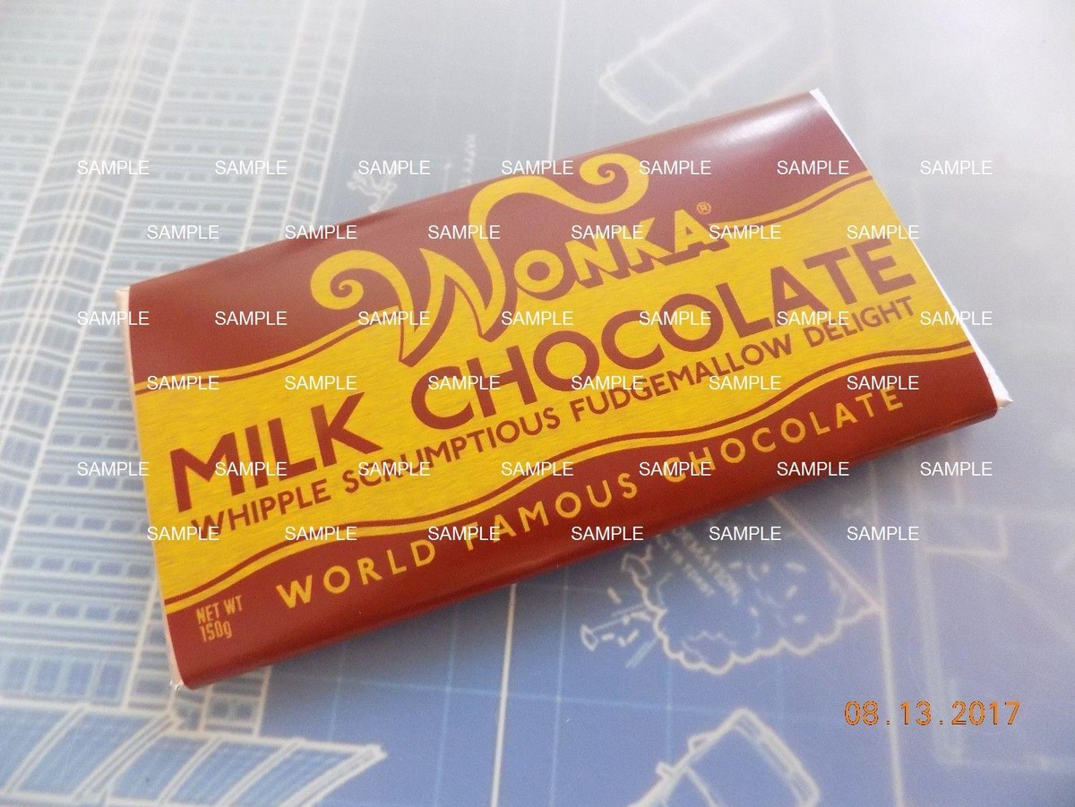2005 Vintage Wonka Bar Replica Willy Wonka Chocolate Wrapper | eBay