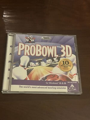 1998 AMF ProBowl 3D-computer game software-bowling simulator-Learning Co