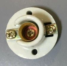 White porcelain miniature lamp holder for Lionel and others, perfect for layouts