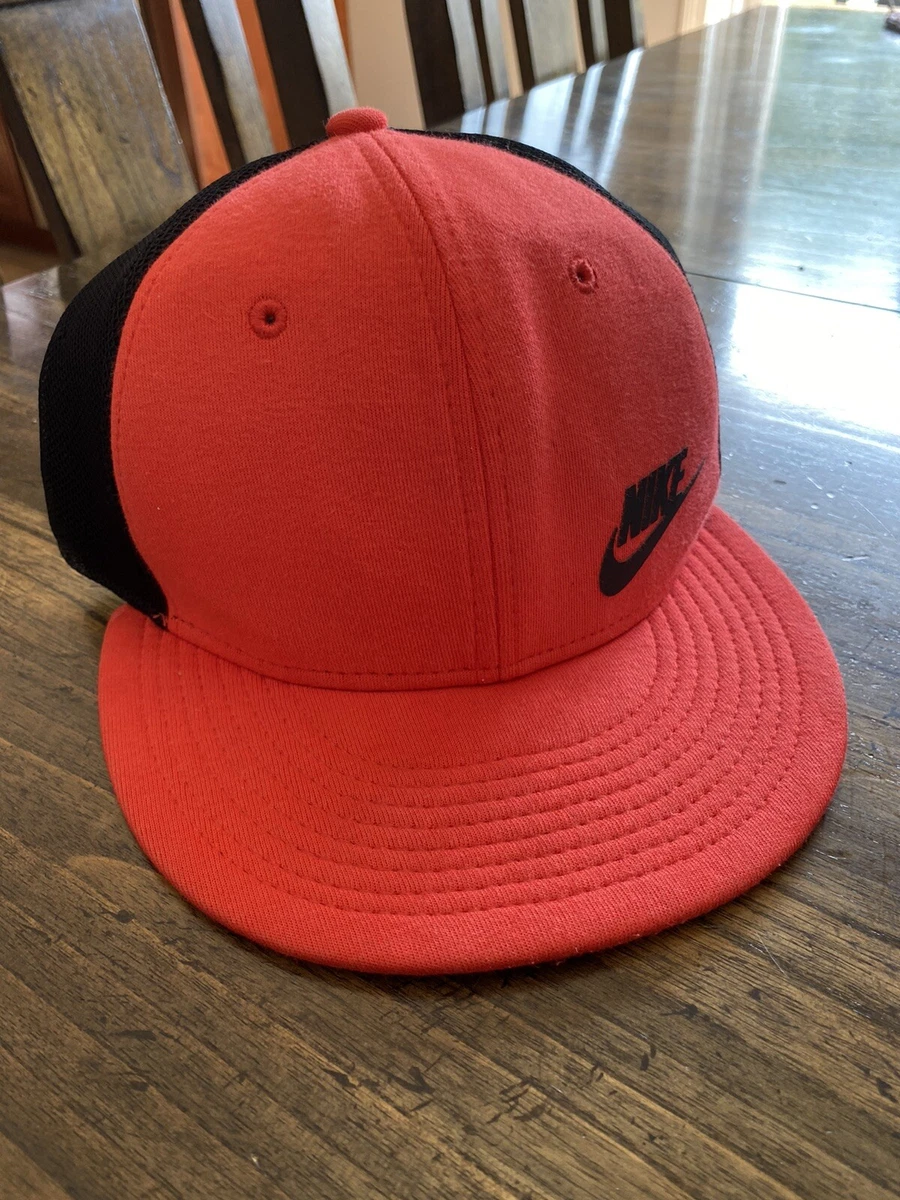 Nike True Hat Snapback w Original Air Logo Infared / Black VTG EXC