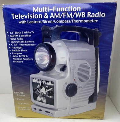 AdVantage Industries Multi Func TV Radio Lantern Siren Compass Thermometer