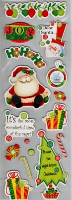 Recollections CHRISTMAS Flat Chipboard Stickers~VERY CUTE! Quick Ship!