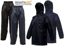 Regatta Stormbreak Kids Waterproof Rainsuit | Boys Girls Jacket & Trouser Set