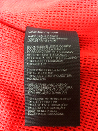 Giacca bomber con cappuccio Tommy Hilfiger UK 8/10 nylon rosso softshell - Foto 6 di 10