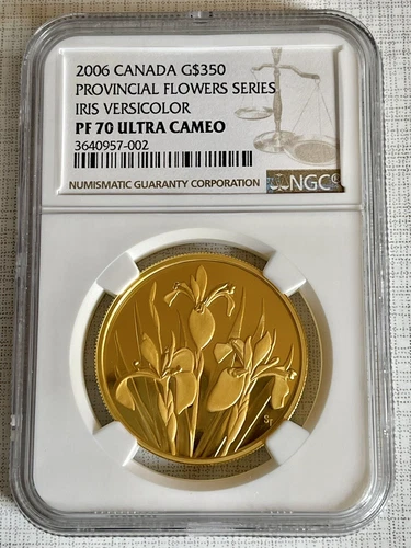 Canada 2006 Provincial Flowers - Iris Versicolor $350 Gold NGC PF70 UC SKU# 7757