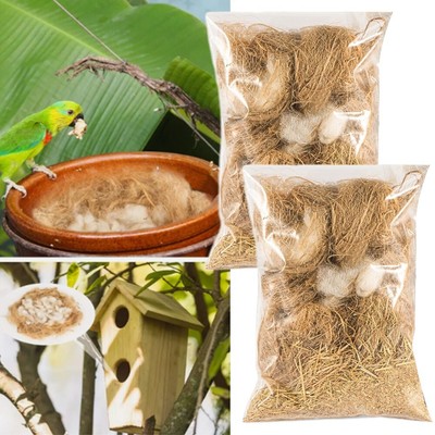 Bequemes Vogel Nistmaterial 2er Pack geeignet für Wildvögel und Haustiervögel