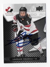 2018 UPPER DECK CANADA #55 LAURIANE ROUGEAU AUTOGRAPHED SIGNED WOMEN HOCKEY CARD