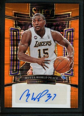 2023-24 Metta World Peace 10/30 Panini Select Orange Pulsar