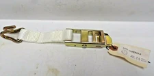 ANCRA TIE DOWN LATCH 416N2503-6 ,9-1/8" OAL,WHITE STRAP,YELLOW ZINC PLATED STEEL