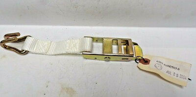 ANCRA TIE DOWN LATCH 416N2503-6 ,9-1/8'' OAL,WHITE STRAP,YELLOW ZINC PLATED STEEL
