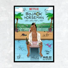 BOJACK HORSEMAN SEASON 1 FULL CAST SIGNED AUTOGRAPH POSTER PRINT A5 A4 A3