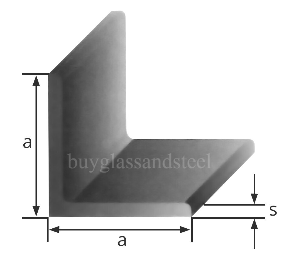 MILD STEEL ANGLE IRON Size 25mm to 60mm Lengths 500mm (0.5M) 3000mm